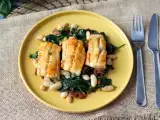Receita Pescada com feijão branco, espinafre e chouriço