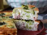 Receita Quiche sem massa com brócolis, pancetta e queijo cottage