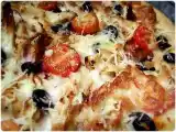 Receita Pizza de frango, bacon e tomate cereja