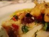 Receita Bacalhau com lulas e batatas fritas