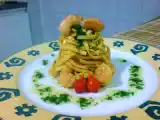 Receita Talharim com molho cremoso de frutos do mar ao curry.