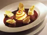 Receita Tortellini de pêra sobre sopa morna de chocolate