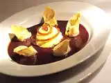Receita Tortellini de pêra sobre sopa morna de chocolate
