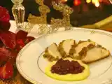 Receita Blanc de chester crocante com chutney de frutas vermelhas