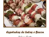 Receita Espetadas de lulas e bacon