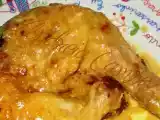 Receita Frango com sopa de cebola e natas e arroz de açafrão