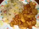 Receita Frango com ananás e arroz xau xau