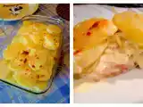 Receita Salmão gratinado com alho-poró e batatas