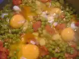 Receita Ervilhas com ovos escalfados