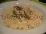 Receita Tirinhas de porco c/ natas e arroz