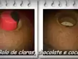Receita Bolo de claras, chocolate e coco