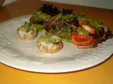 Receita Cogumelos gratinados com roquefort e hortelã