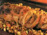 Receita Lombo recheado com farofa de maçã e presunto