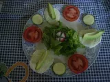 Receita Salada de mozzarella e abacate.