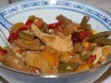 Receita Frango com legumes à chinesa