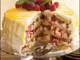 Receita Bolo de mirtilos com natas azedas e creme glacé