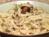 Receita Macarrão com molho de cogumelos