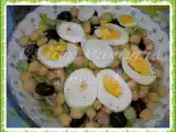 Receita Salada de atum com grão e ovo cozido