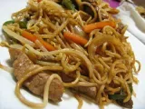 Receita Cozinha chinesa - massa chinesa com carne e legumes