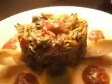 Receita Brás de cogumelos e alcachofra com compota de tomate