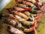 Receita Camarão confitado com anchovas e hortelã-da-ribeira