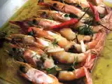 Receita Camarão confitado com anchovas e hortelã-da-ribeira