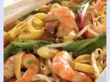 Receita Tagliatelli com camarão e alho