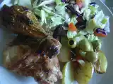 Receita Frango assado com mel e alecrim.