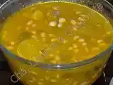 Receita Sopa de feijão de soja e alho francês