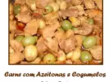 Receita Carne com azeitonas e cogumelos