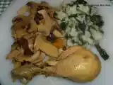 Receita Frango com cogumelos, ameixas e damascos