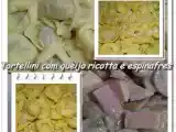 Receita Tortellini com queijo ricotta e espinafres