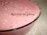 Receita Arroz doce de morango