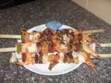 Receita Espetada de lulas e camarões ...