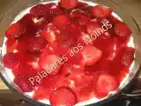 Receita Tarte de natas com doce de morango