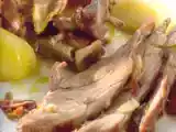 Receita Peru com bacon e batatas