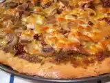 Receita Pizza de pesto, tomate seco e cogumelos