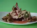 Receita Salada de folhas, cogumelos e carpaccio com molho balsâmico
