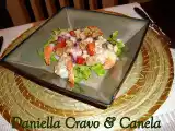 Receita Salada de camarão e feijão branco