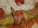 Receita Salsichas frescas enroladas em couve lombarda