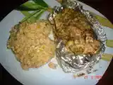 Receita Arroz perfumado de camarão com tilápia e camarões al cartoccio regados com molho pesto