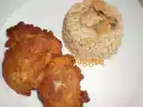 Receita Pataniscas de atum com arroz de marisco