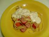 Receita Espaguete na salsicha