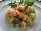 Receita Risotto de camarão e ervilhas