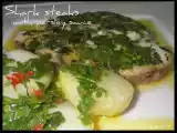 Receita Bifes de tubarão com molho de salsa