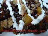Receita Pavê de pêssegos e chocolate da dani