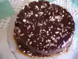 Receita Bolo de amêndoa com cobertura e recheio de chocolate