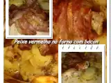 Receita Peixe vermelho no forno com bacon