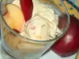 Receita Gelado cremoso de pêssego/nectarina