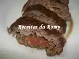 Receita Rolo de carne recheado com legumes e queijo